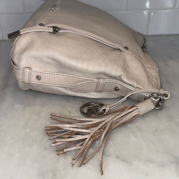 Michael Kors Bag Purse Handbag Leather Snakeskin Embossed Crossbody Shoulder Bag - Picture 7 of 14